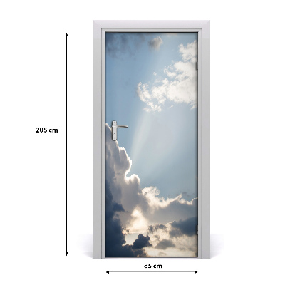 Vinilo para puerta Nubes en el cielo