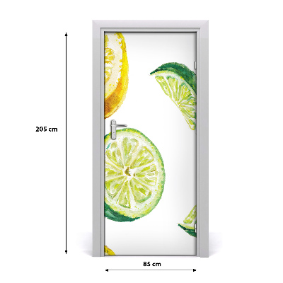 Vinilo para puerta Limas y limones