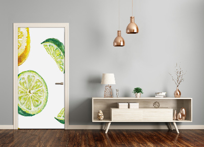 Vinilo para puerta Limas y limones