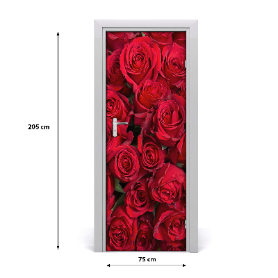 Vinilo para puerta Rosas rojas