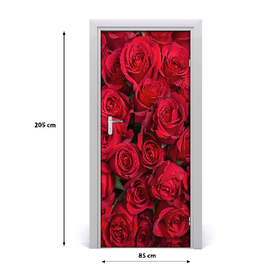 Vinilo para puerta Rosas rojas