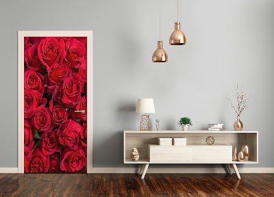 Vinilo para puerta Rosas rojas