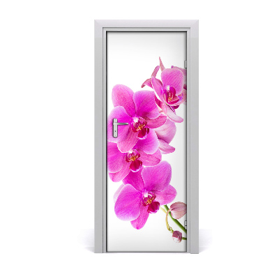 Vinilo para puerta Orquídea rosa