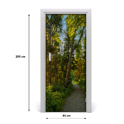Vinilo para puerta Camino en el bosque
