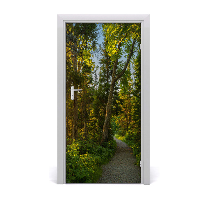 Vinilo para puerta Camino en el bosque