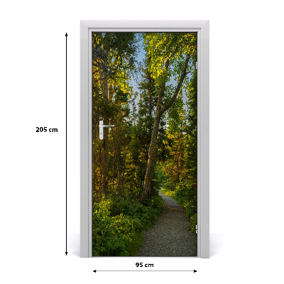 Vinilo para puerta Camino en el bosque