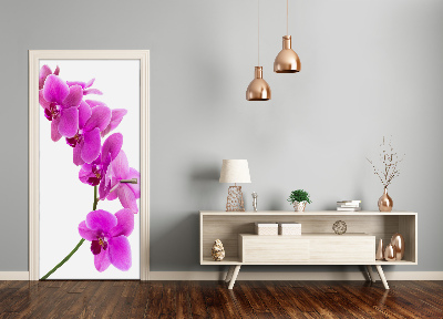 Vinilo para puerta Orquídea rosa