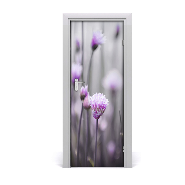 Vinilo para puerta Flores de cebolleta
