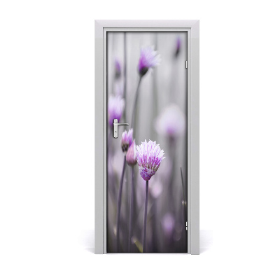 Vinilo para puerta Flores de cebolleta