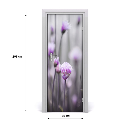 Vinilo para puerta Flores de cebolleta