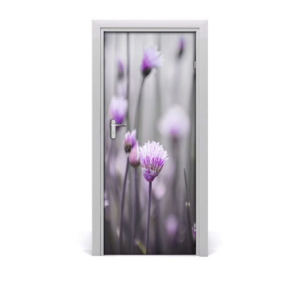 Vinilo para puerta Flores de cebolleta
