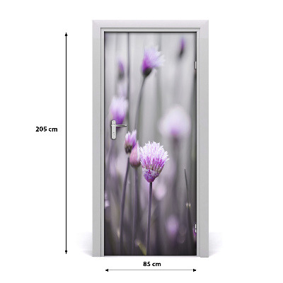 Vinilo para puerta Flores de cebolleta