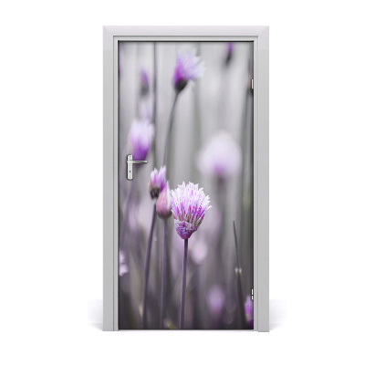 Vinilo para puerta Flores de cebolleta