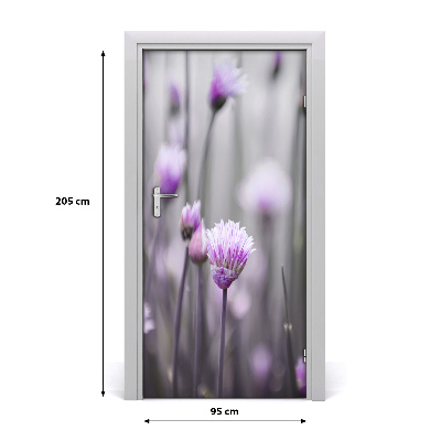 Vinilo para puerta Flores de cebolleta