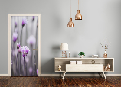 Vinilo para puerta Flores de cebolleta