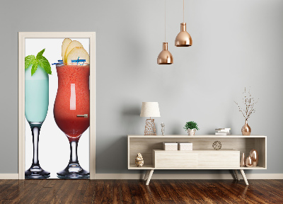 Vinilo para puerta Cócteles llenos de colores