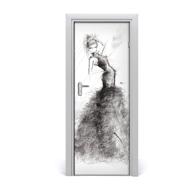 Vinilo para puerta Ilustración de moda