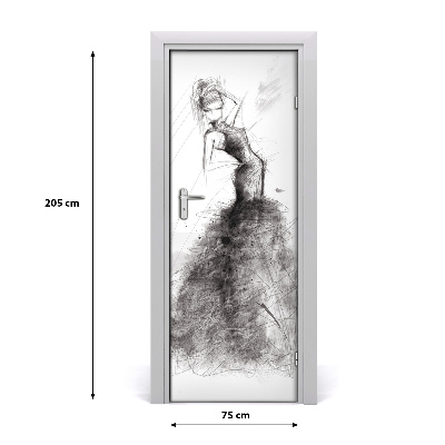 Vinilo para puerta Ilustración de moda
