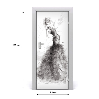 Vinilo para puerta Ilustración de moda