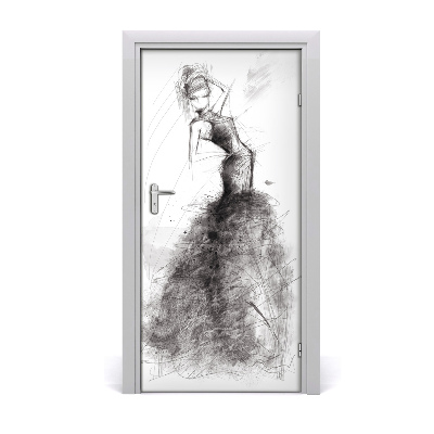 Vinilo para puerta Ilustración de moda
