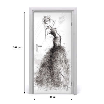 Vinilo para puerta Ilustración de moda