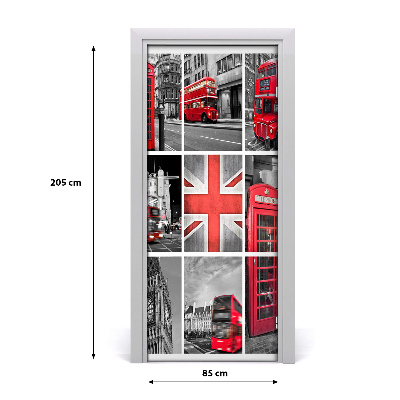 Pegatina para puerta Collage londres