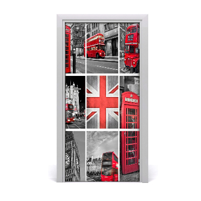 Pegatina para puerta Collage londres