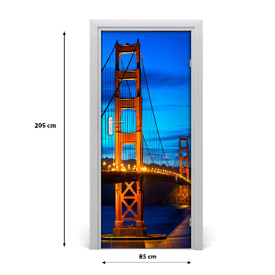 Pegatina para puerta Puente san francisco