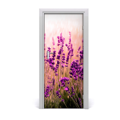 Vinilo para puerta Campo de lavanda