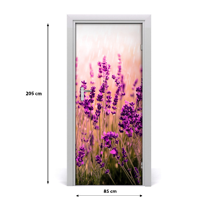 Vinilo para puerta Campo de lavanda