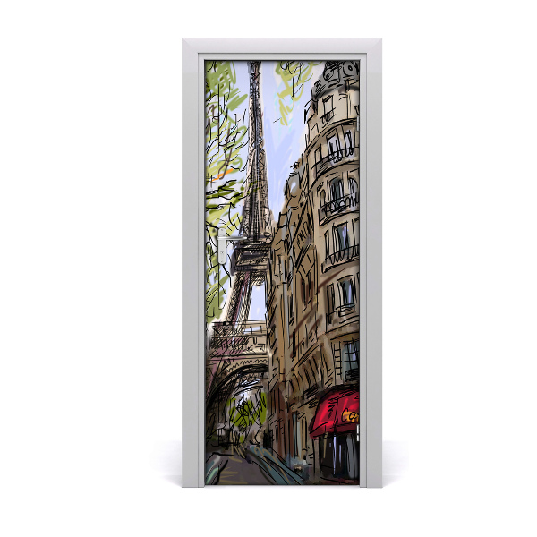 Pegatina para puerta Torre eiffel