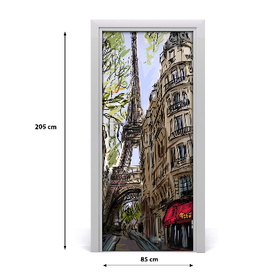 Pegatina para puerta Torre eiffel