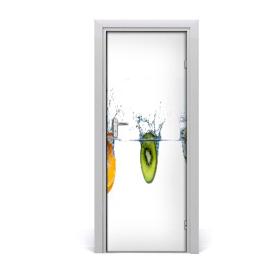 Vinilo para puerta Fruta bajo el agua