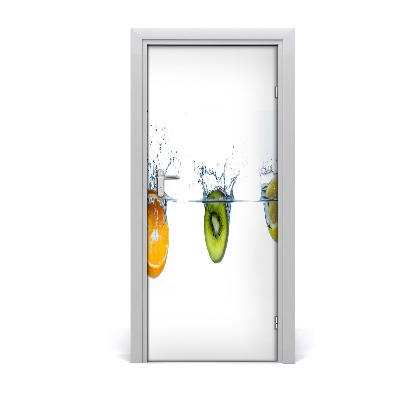 Vinilo para puerta Fruta bajo el agua