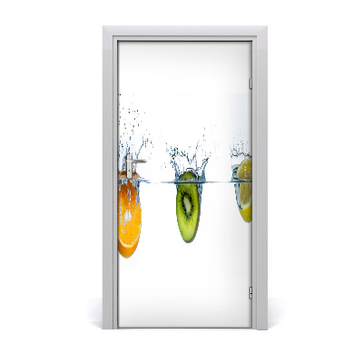 Vinilo para puerta Fruta bajo el agua