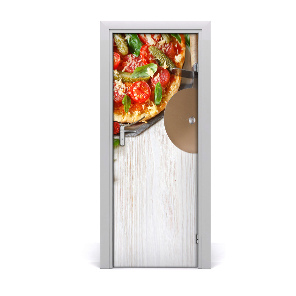 Vinilo para puerta Pizza