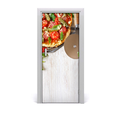 Vinilo para puerta Pizza