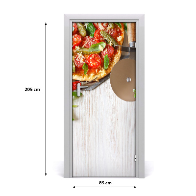 Vinilo para puerta Pizza