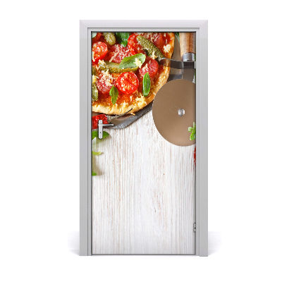 Vinilo para puerta Pizza