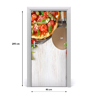 Vinilo para puerta Pizza