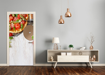 Vinilo para puerta Pizza