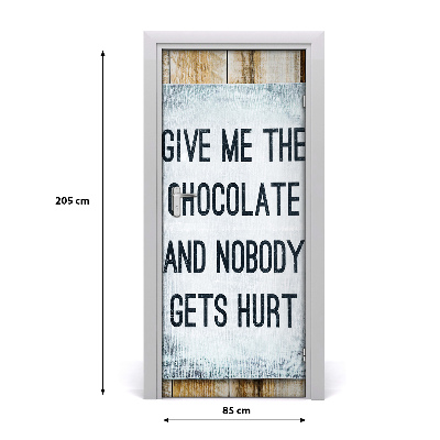 Vinilo para puerta Deis el chocolate