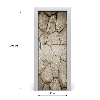 Vinilo para puerta Pared de piedra