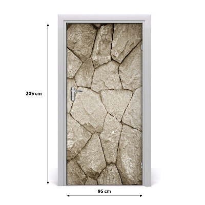 Vinilo para puerta Pared de piedra