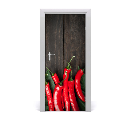 Vinilo para puerta Guindillas