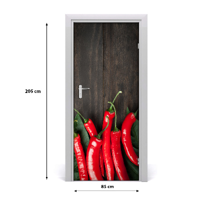 Vinilo para puerta Guindillas