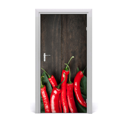 Vinilo para puerta Guindillas