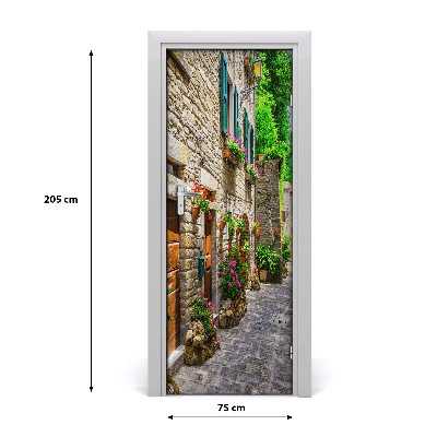 Pegatina para puerta Calle llena de encanto