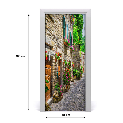 Pegatina para puerta Calle llena de encanto