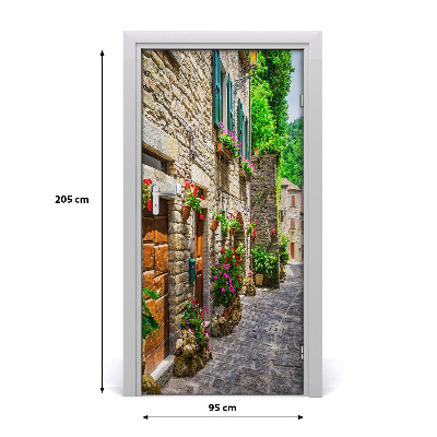 Pegatina para puerta Calle llena de encanto